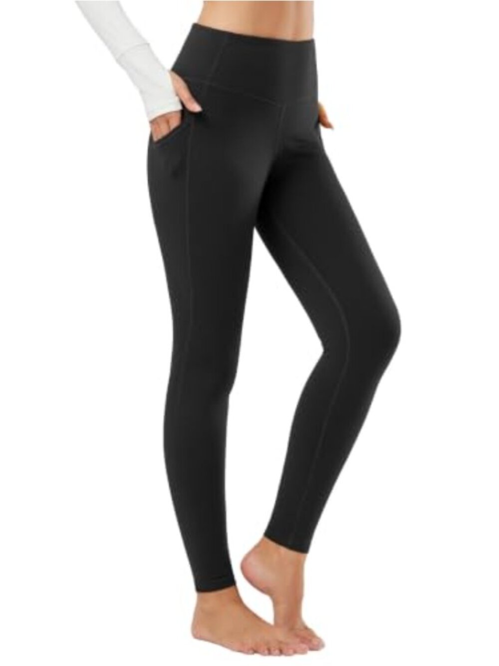 Fleece Lined Thermal Leggings High Waisted Pocketed Winter Yoga Pants